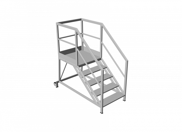 SCALA CON PROTEZIONI SUI TRE LATI