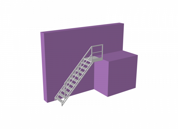 SCALA DI SERVIZIO CON PIANO DI SBARCO