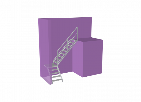 SCALA DI SERVIZIO CON FORMA AD "L"