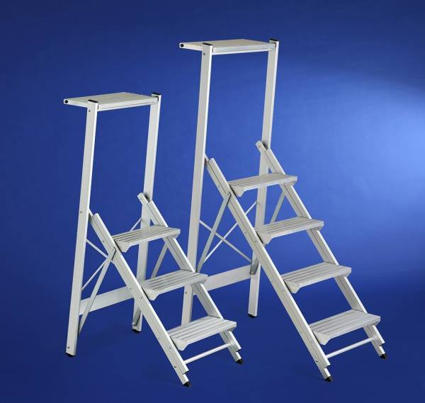 SGABELLO PIEGHEVOLE PROFESSIONALE CON PIANETTO PORTAOGGETTI
