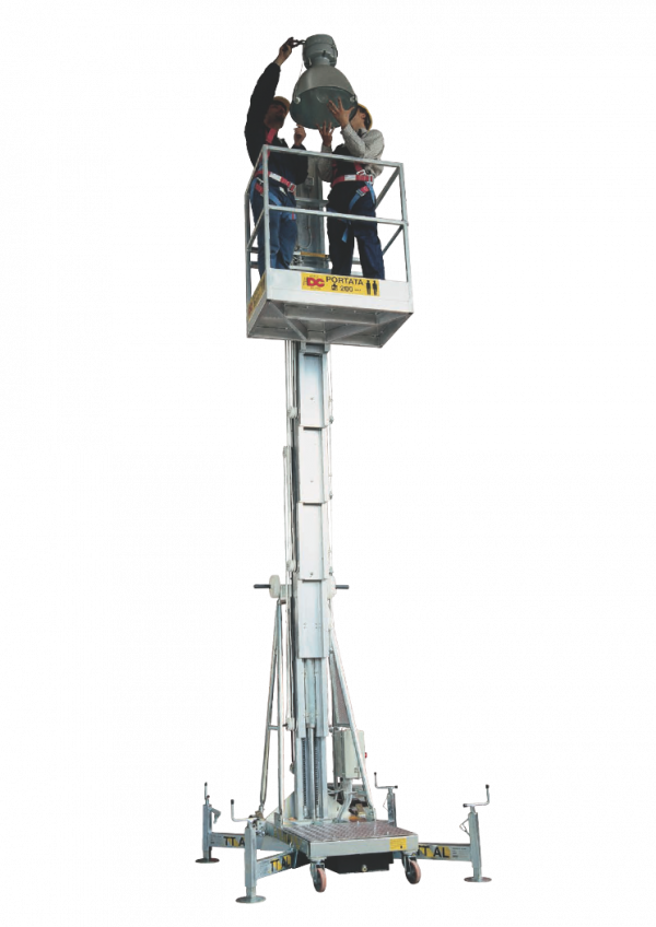 PIATTAFORMA AEREA CON STABILIZZATORI